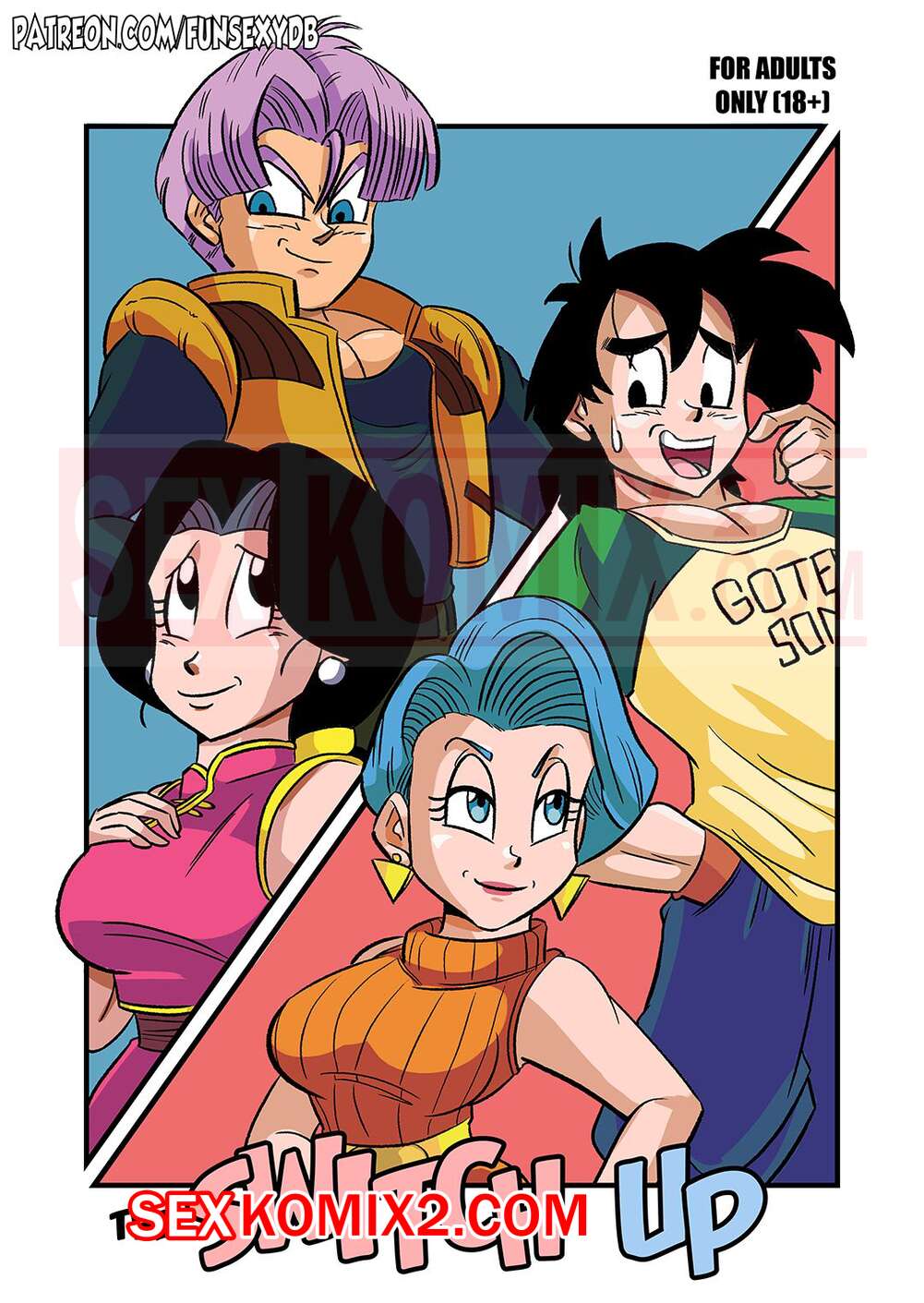 Порно комикс Dragon Ball. Переключатель вверх. Funsexydb.