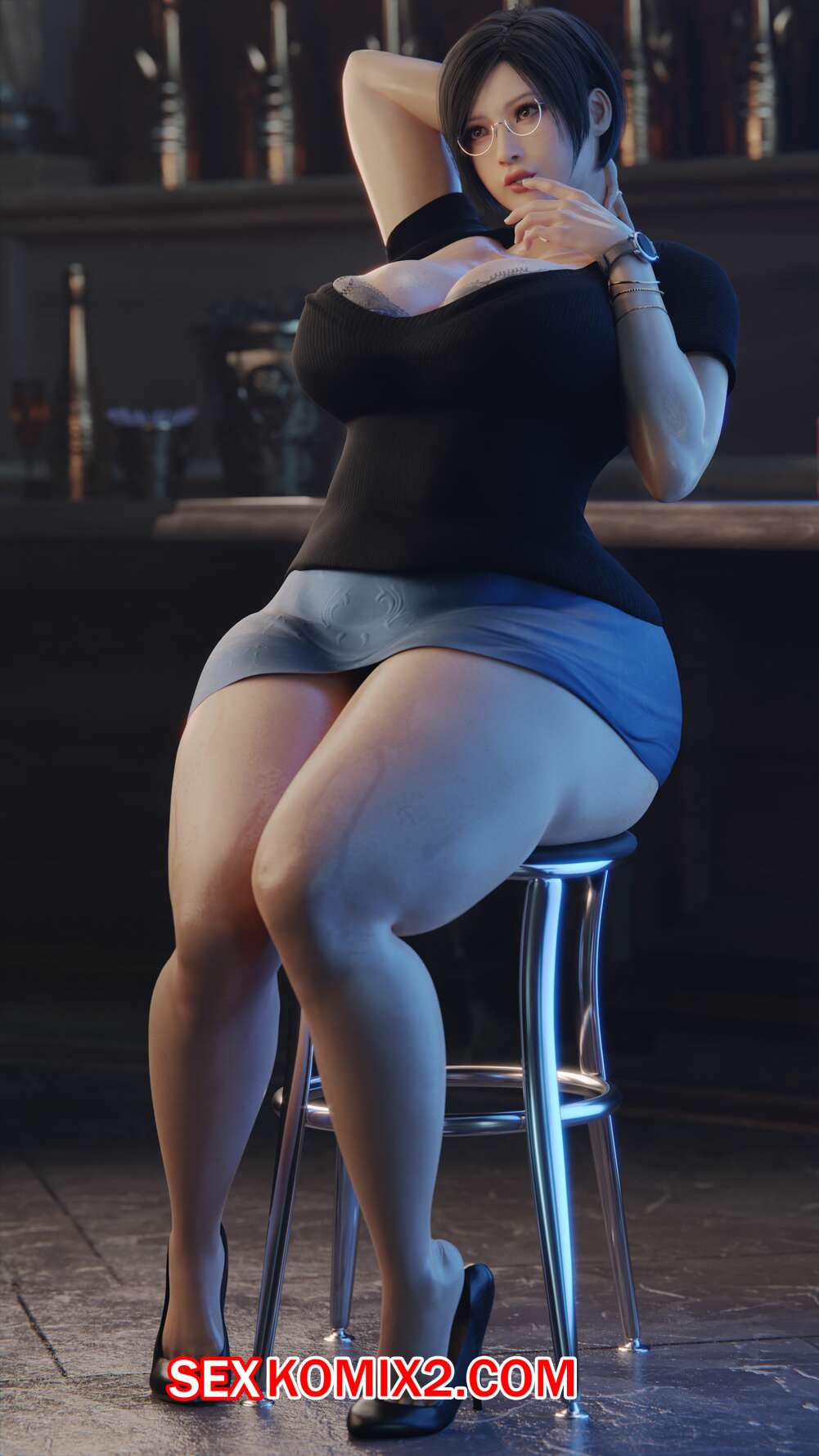 Порно комикс Ada Wong. Часть 3. PervertMuffinMajima