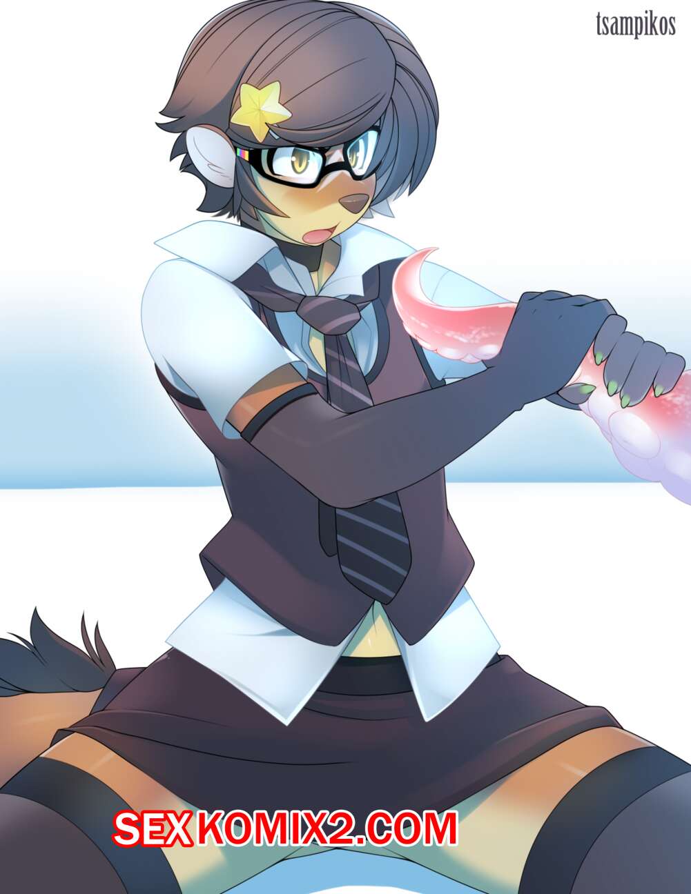 Порно комикс Фурри тентакли. Mik Tentacled