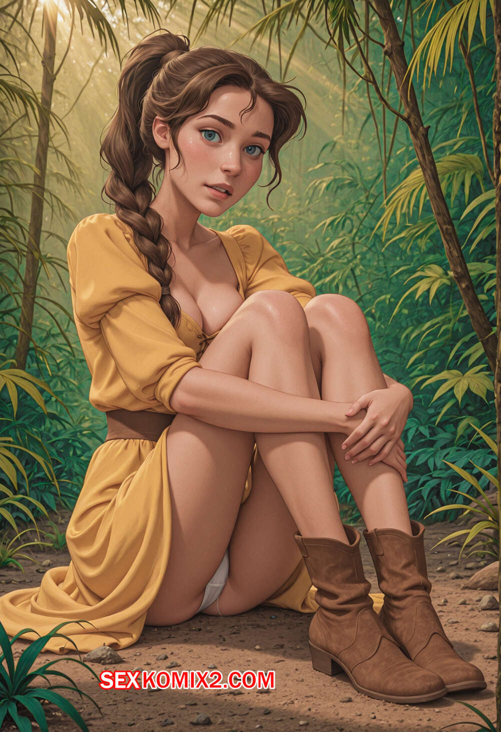 Порно комикс Jane in the Jungle. Shadow Renders
