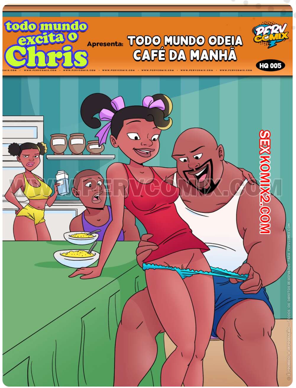Порно комикс Крис всех заводит. Часть 5. Todo mundo excita o Chris. PervComix.