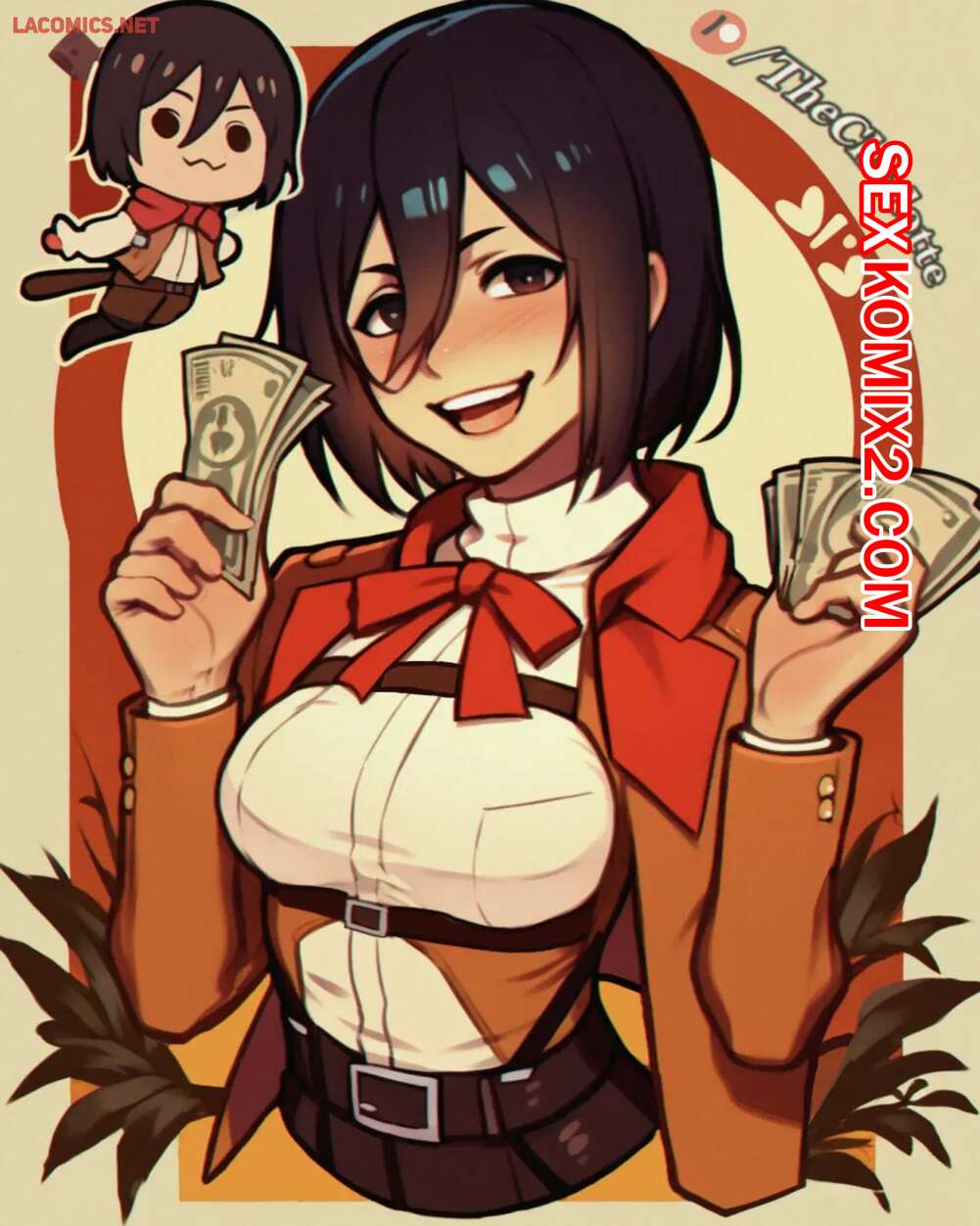 Порно комикс Микаса и звуковой додзинси. Mikasa Webtoon Doujinshi.