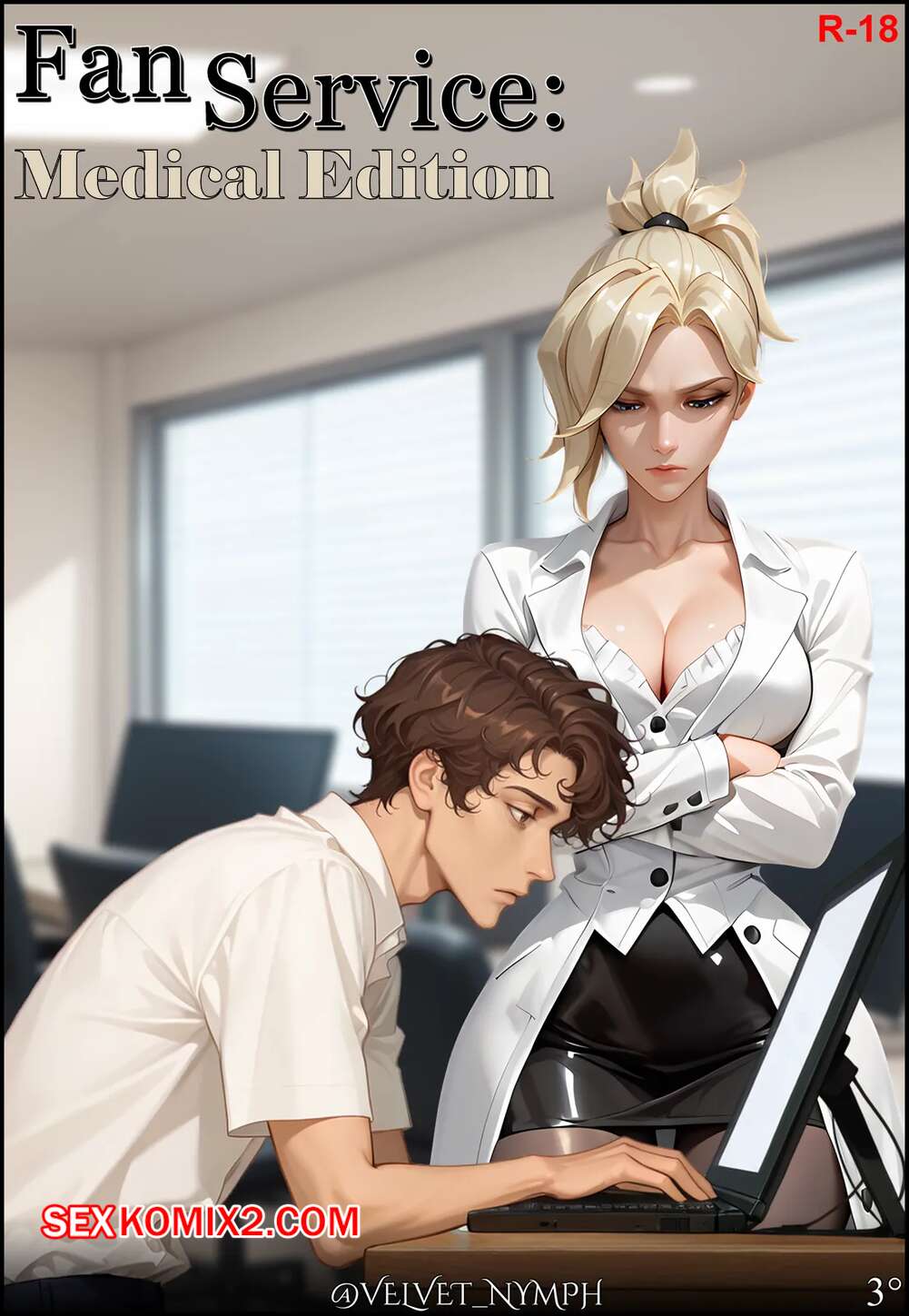 Порно комикс Overwatch. Фан сервис. Медицинское издание. Medical Edition. Velvet Nymph