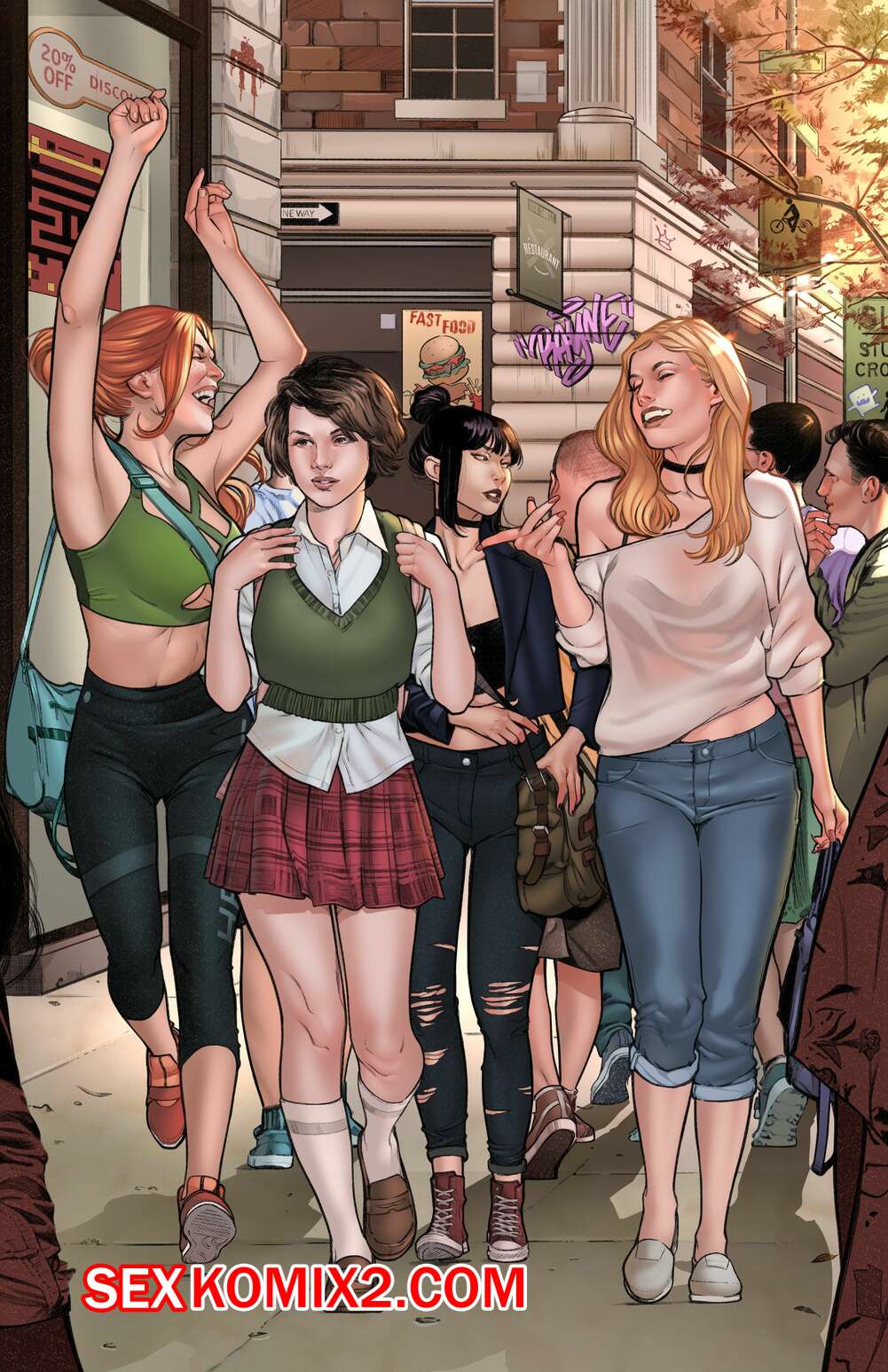 Порно комикс Перегнуть черту. Kink Clique. XGeek