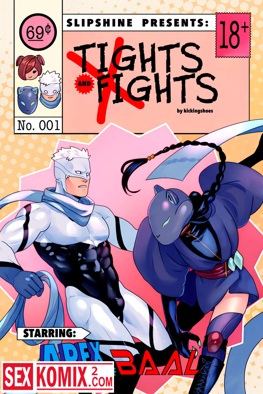 Порно комикс Поединок в колготках. Английский.