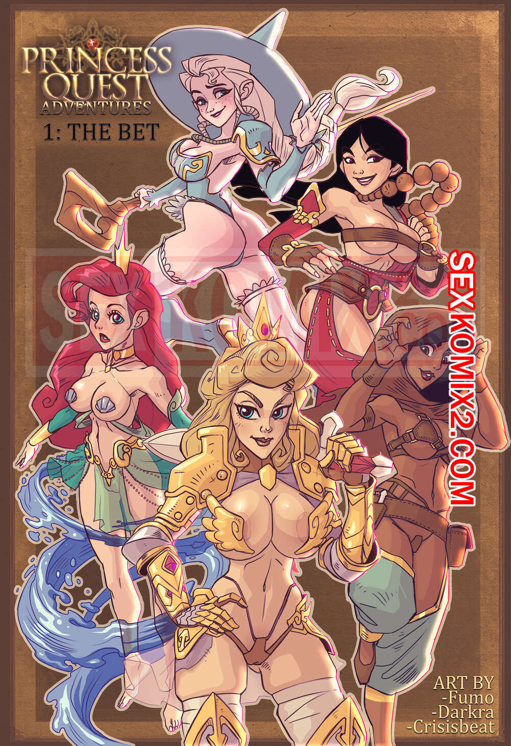 Порно комикс Приключения принцесс. Часть 1. Ставка.