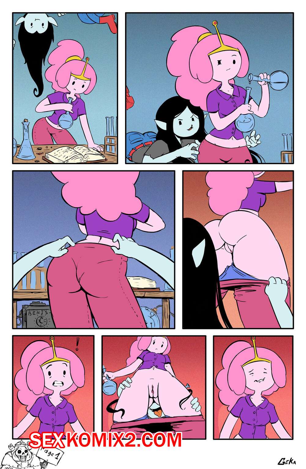 Порно комикс Время приключений. Пузырь ХХХ. Adventure Time. Bubbleline XXX. Gekasso